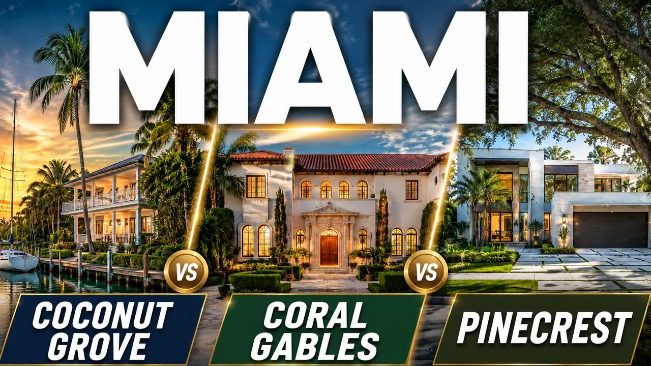 Coconut Grove vs. Coral Gables vs. Pinecrest: Same Discount, Three Very Different Markets