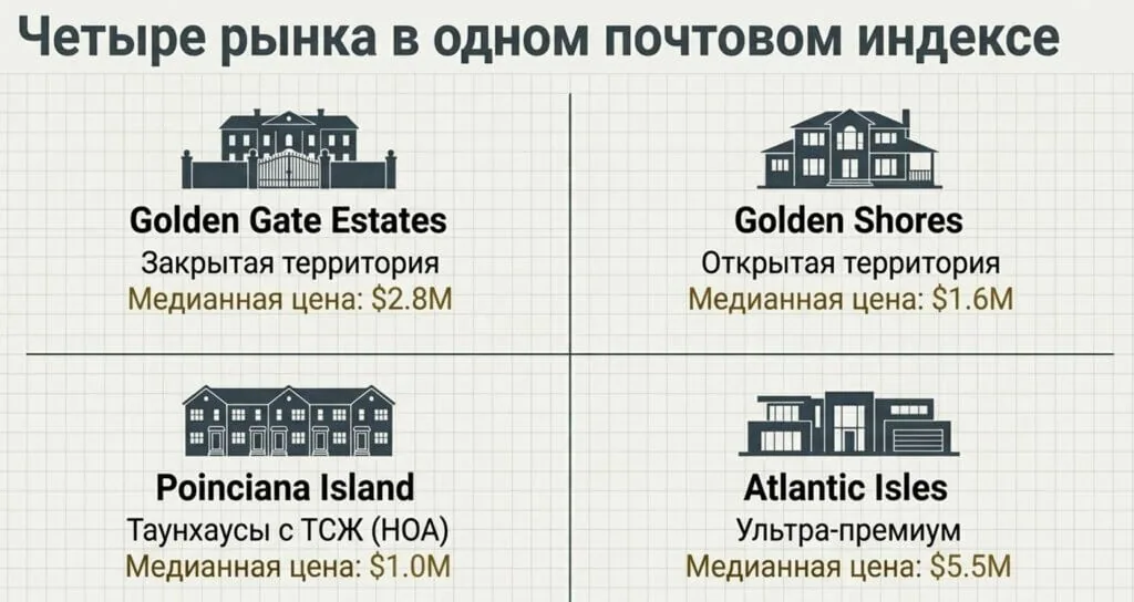 Рынок домов и таунхаусов в Sunny Isles Beach: что происходит в Golden Gate Estates, Golden Shores, Atlantic Isles и Poinciana Island